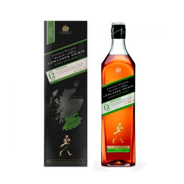Johnnie Walker Black Label Lowlands Origin 12 ani Blended Scotch Whisky 1L