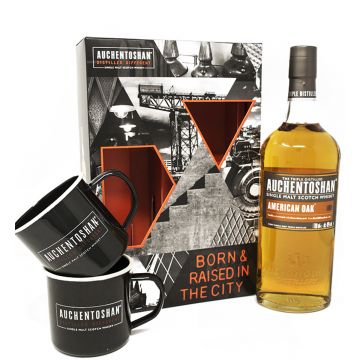 Auchentoshan American Oak Gift Set Lowland Single Malt Scotch Whisky 0.7L
