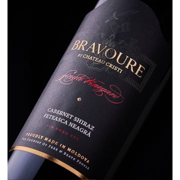 Bravoure by Chateau Cristi Single Vineyards Cabernet Sauvignon, Shiraz, Feteasca Neagra - Vin Rosu Sec - Republica Moldova - 0.75L