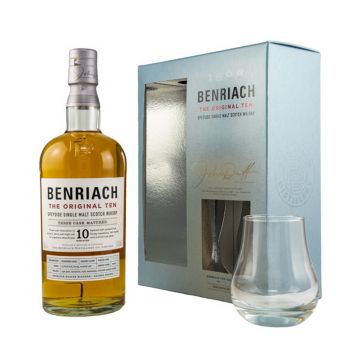 Benriach 10 ani Gift Set Speyside Single Malt Scotch Whisky 0.7L