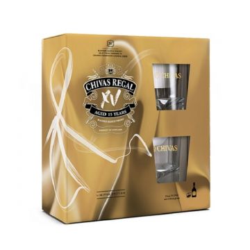Chivas Regal XV 15 ani Gift Set Blended Scotch Whisky 0.7L