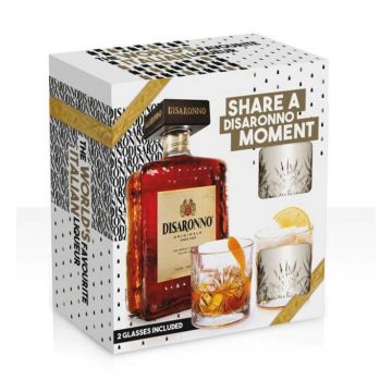 Disaronno Amaretto Gift Set Lichior 0.7L