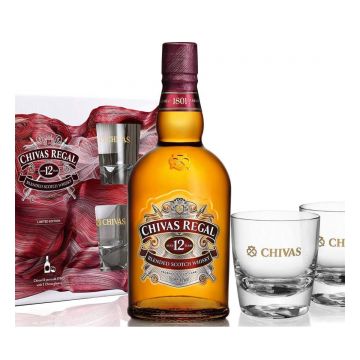 Chivas Regal Whisky 12 ani Gift Set 0.7L