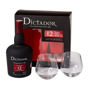 Dictador Ultrapremium Reserve 12 ani Gift Set Rom 0.7L