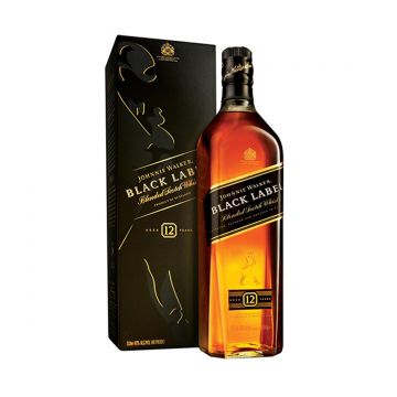 Johnnie Walker Black Label 12 ani Blended Scotch Whisky 1L