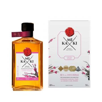 Kamiki Sakura Wood Cedar Cask Finish Blended Malt Japanese Whisky 0.5L