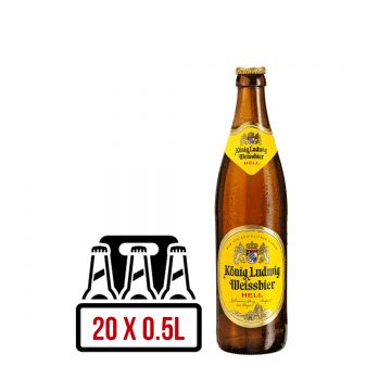 Konig Ludwig Weissbier Hell BAX 20 st. x 0.5L Konig Ludwig Weissbier Hell BAX 20 st. x 0.5L