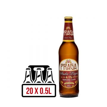 Praga Amber Unfiltered BAX 20 st. x 0.5L