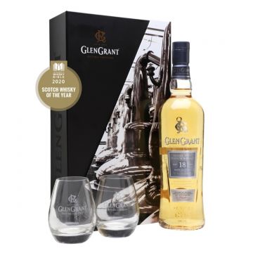 Whisky Glen Grant 18 ani Gift Set 0.7L