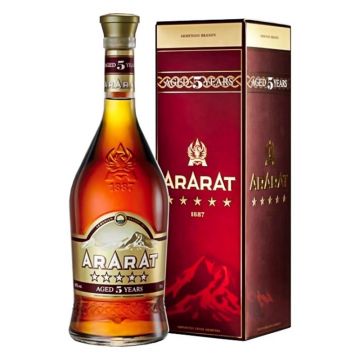 Set 2 x Brandy Ararat 5 Ani, 40% Alcool, 0.7l