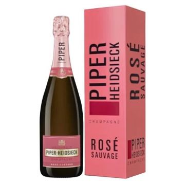 Set 2 x Sampanie Rose Piper Heidsieck Rose Sauvage, Cutie Carton,12% Alcool, 0.75 l