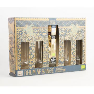 Set amestec cocktail rom BIO + 4 pahare shot | Quai Sud