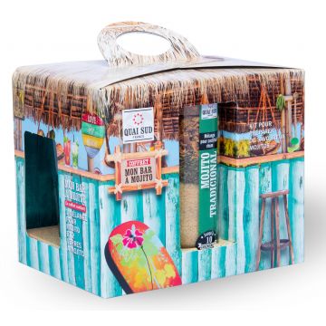 Set amestec pentru cocktail + 2 pahare pentru mojito | Quai Sud