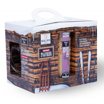 Set amestec pentru vin fiert + 2 pahare cu dop de pluta - Ma cabane a Vin chaud | Quai Sud