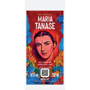 Vin muzical - Maria Tanase, rosu, merlot, 2018, sec | Magic Paper