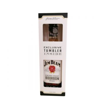 Jim Beam White Gift Set Bourbon Whiskey 0.7L