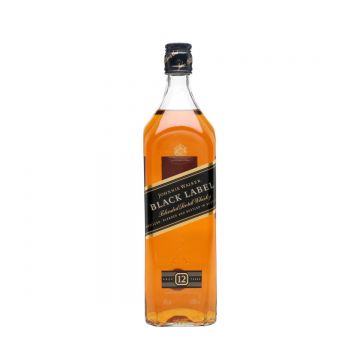 Johnnie Walker Black Label 12 ani Blended Scotch Whisky 1L