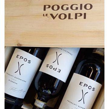 Poggio le Volpi Epos Frascati Superiore DOCG Bianco Riserva Gift Set 6 st. x - Vin Sec Alb - Italia - 0.75L