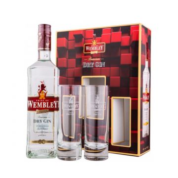 Wembley Premium Dry Gin Gift Set 0.7L