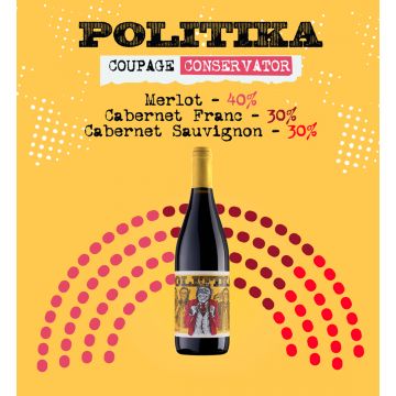 Politika by Chateau Cristi Coupage Conservator - Vin Rosu Sec - Republica Moldova - 0.75L