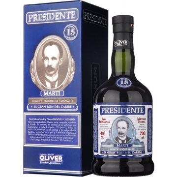 Rom Presidente Marti 15 Years, 40% alc., 0.7L, Republica Dominicana