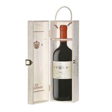 Torrevento Kebir Nero di Troia & Cabernet Sauvignon Puglia IGT Magnum Cutie Lemn - Vin Rosu Sec - Italia - 1.5L