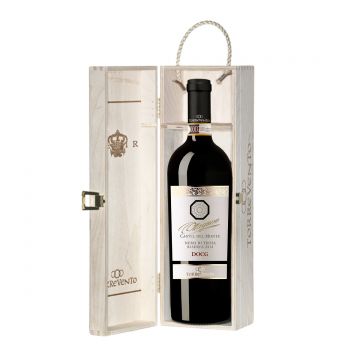 Torrevento Ottagono Castel del Monte Nero Di Troia Riserva DOCG Magnum Cutie Lemn - Vin Rosu Sec - Italia - 1.5L