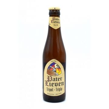 Bere blonda, artizanala Pater Lieven Tripel, 8% alc., 0.33L, sticla, Belgia