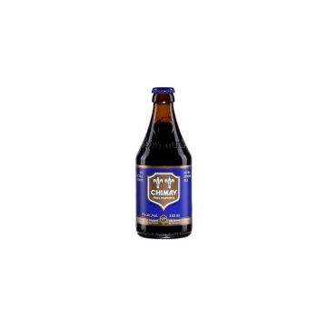 Bere blonda, nefiltrata Chimay Blue, 9% alc., 0.33L, Belgia