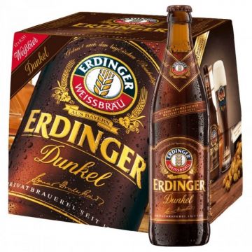 Bere neagra Erdinger 2 sticle + 1 pahar, 5.3% alc., 0.5L, Germania