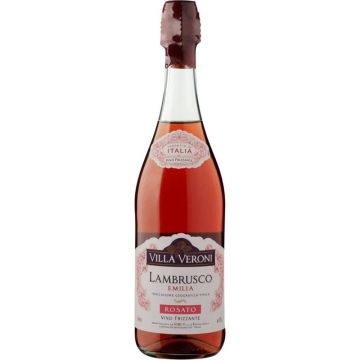 Vin frizzante roze Lambrusco, Villa Veroni Emilia, 0.75L, 8% alc., Italia