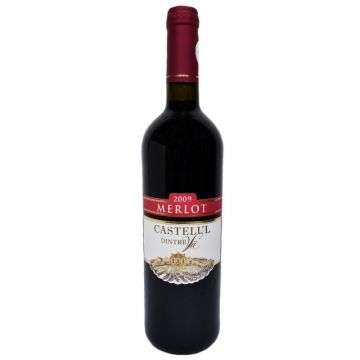 Vin rosu sec, Merlot, Castelul dintre Vii, 0.75L, 11.5% alc., Romania