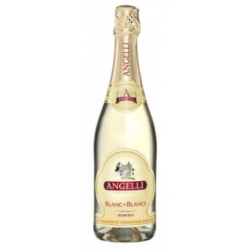 Vin spumant demisec Chardonnay, Angelli, 0.75L, 11.5% alc., Romania