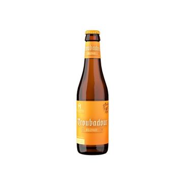 Bere blonda, nefiltrata Troubadour, 6.5% alc., 0.33L, Belgia