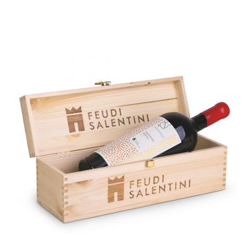 Feudi Salentini 125 Negroamaro del Salento IGP Magnum Cutie Lemn - Vin Rosu Sec - Italia - 1.5L