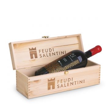 Feudi Salentini 125 Primitivo del Salento IGP Magnum Cutie Lemn - Vin Rosu Sec - Italia - 1.5L