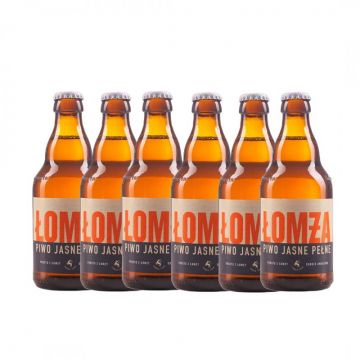 Pachet 6 bucati bere blonda, filtrata Lomza Full Lager, 6% alc., 0.33L, Polonia