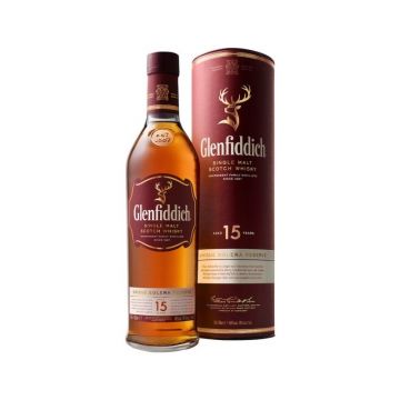 Whisky Glenfiddich 15 Years, 0.7L, 40% alc., Scotia