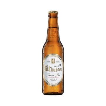 Bere blonda, filtrata Bitburger Premium Pils, 4.8% alc., 0.33L, Germania