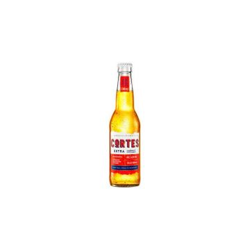 Bere blonda, filtrata Cortes Extra, 4.5% alc., 0.33L, Polonia