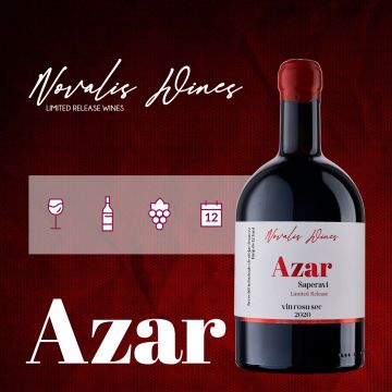 Novalis Wines AZAR Saperavi - Vin Rosu Sec - Romania - 0.75L