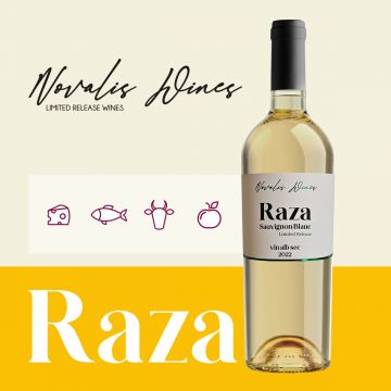 Novalis Wines RAZA Sauvignon Blanc - Vin Alb Sec - Romania - 0.75L