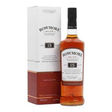 Whisky Bowmore 15 Years, 0.7L, 43% alc., Scotia